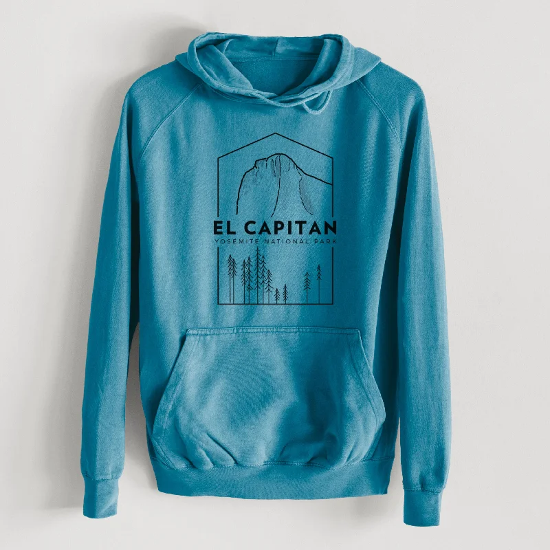 El Capitan - Yosemite National Park  - Mid-Weight Unisex Vintage 100% Cotton Hoodie All-season Hoodie Sweatshirt