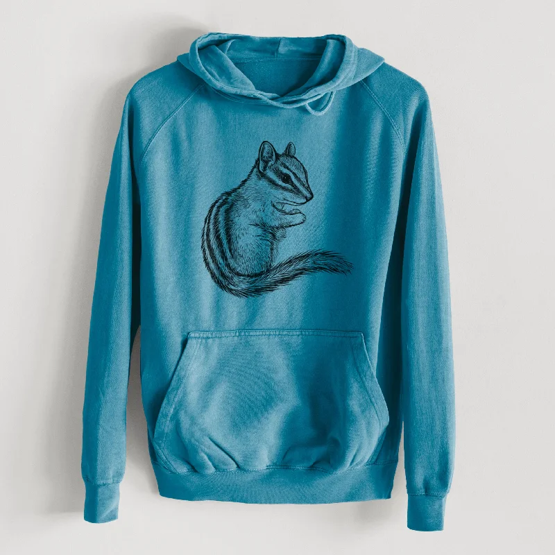 Chipmunk - Neotamias minimus  - Mid-Weight Unisex Vintage 100% Cotton Hoodie Elegant Hoodies & Sweatshirts