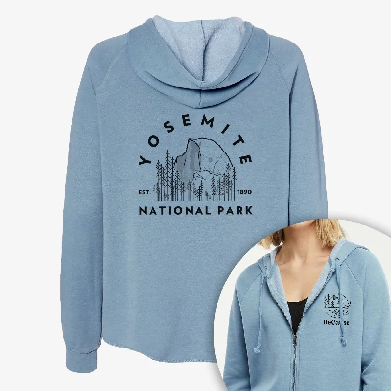 Yosemite National Park - Women's Cali Wave Zip-Up Sweatshirt Modern Hoodie Sweatshirt