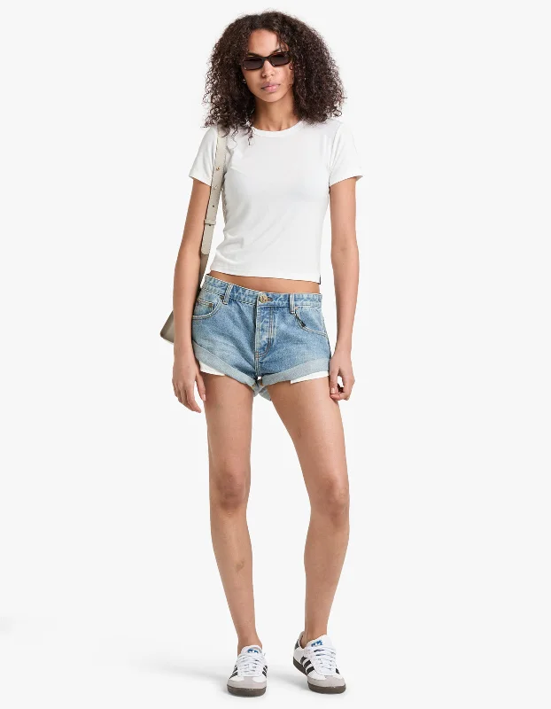 Bandits Low Waist Denim Short - Cobaine