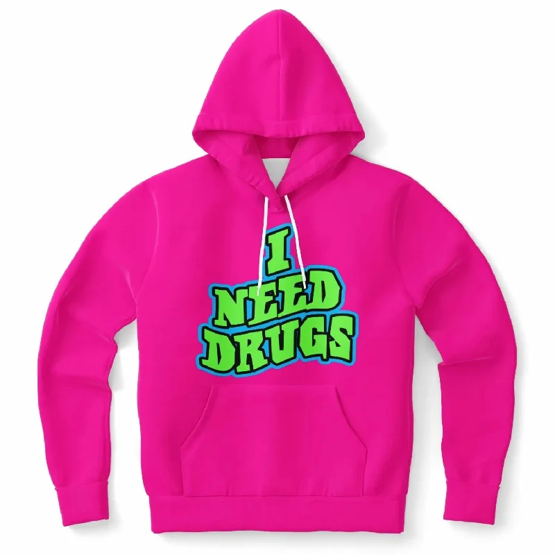 Necro - I Need Drugs - Pink Hoodie Hoodie Sweatshirt Set