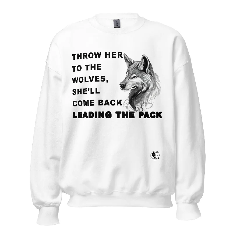 Leading the Pack - Printed Staple Unisex Crewneck Sweatshirt Warm Hoodie Sweatshirt Style