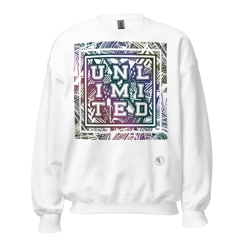 Unlimited Colorful - Printed Staple Unisex Crewneck Sweatshirt Cozy Hoodie Pullover