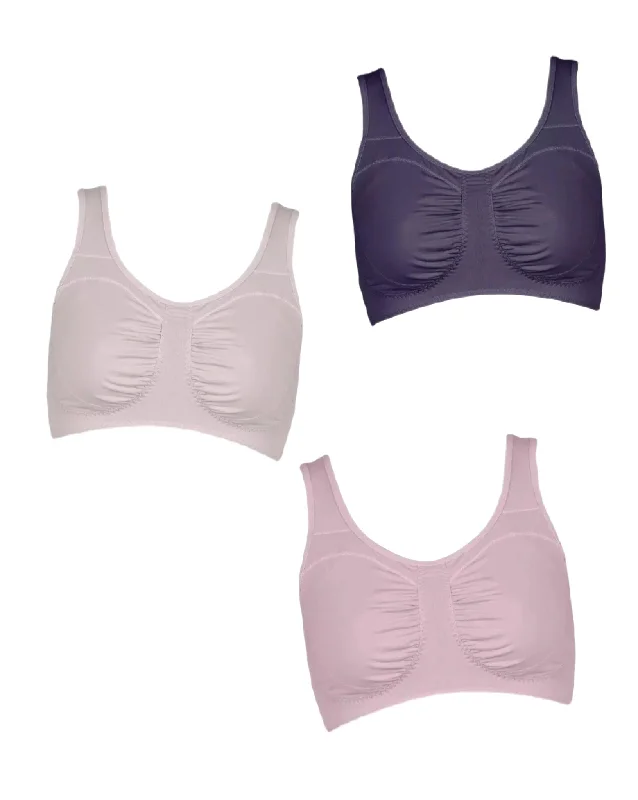 Wacoal 5391GB Sleeping Bra (1 pack 3 pcs 3 colours) Affordable pajama sets