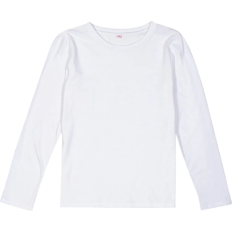 Women's White Jersey Long Sleeve Top Best-value pajama sets