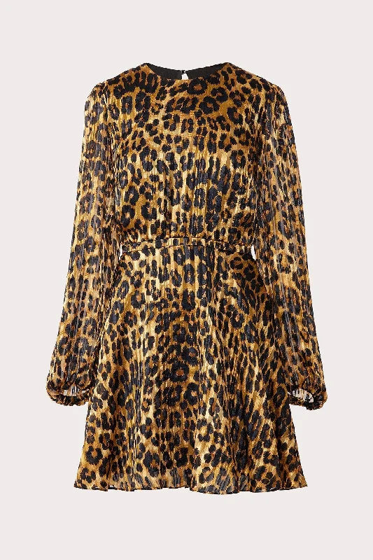 Elma Cheetah Burnout Dress Cheap mini dresses