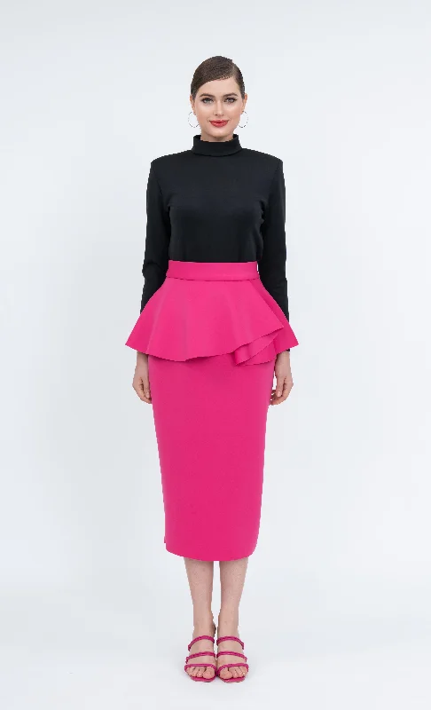 Nellie Skirt in Fuchsia Pink Floral unclassified skirts