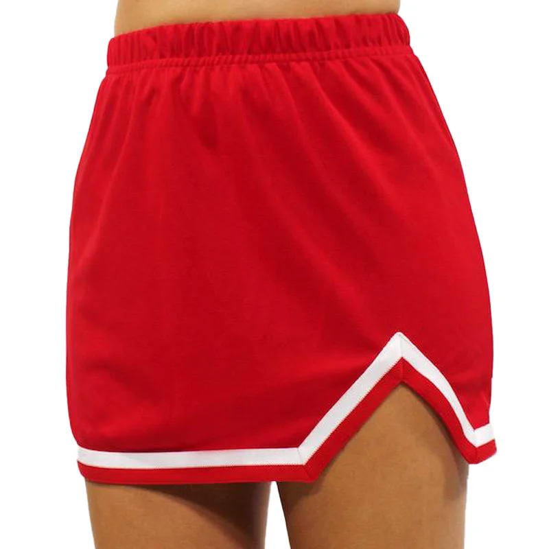 Red & White V-Cut Tailgate Skirt Street style unclassified skirts