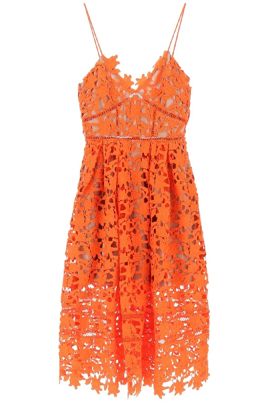 Azaelea Floral Lace Midi Dress  - Orange Boho midi dresses