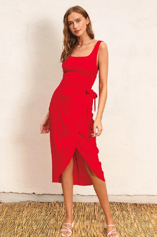 Heaven Sent Tulip Hem Midi Wrap Dress Revolve midi dresses